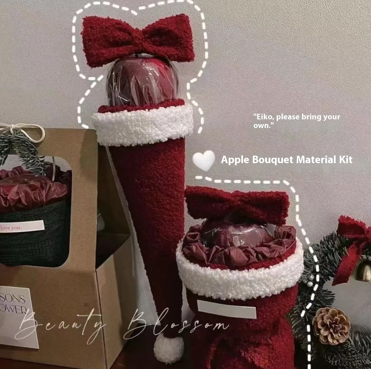 Christmas Gift Christmas Eve Single Bow Christmas Eve Fruit Bouquet