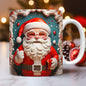 Creative 3D Christmas Ceramic Mug Unique Space Design Snowman Santa Coffee Cup Tea Milk Mug Christmas Gifts For Kids Adults Kitchen Gadgets