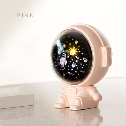 Galaxy Star Projector Starry Sky Night Light Astronaut Lamp Room Decr Gift Child Kids Baby Christmas Spaceman Projection