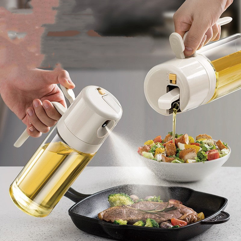 2 In 1 Oil Sprayer Bottle BBQ Cooking Oil Dispenser Olive Oil Pourers Sprayer Kitchen Baking Oil Mister Vinegar Bottle